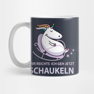 Funny unicorn in the rocking chair Mug